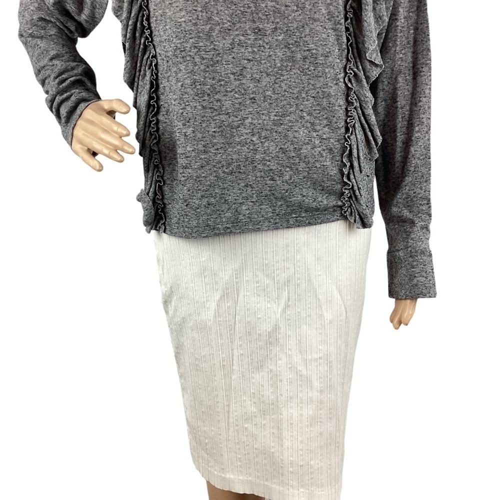 Levis Ruffle Sweater Size S Gray - Picture 3 of 6